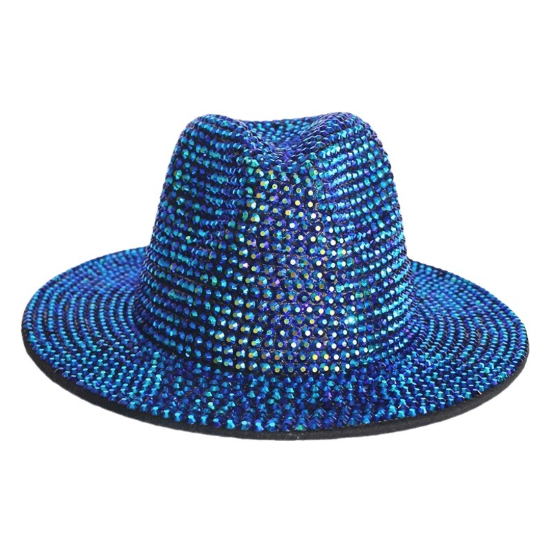 Diamond-Encrusted Hat Summer Outdoor Sun Protection Sunshade Women's Hat Performance Beach Hat Fisherman Hat Amazon Wide Brim Sunshade