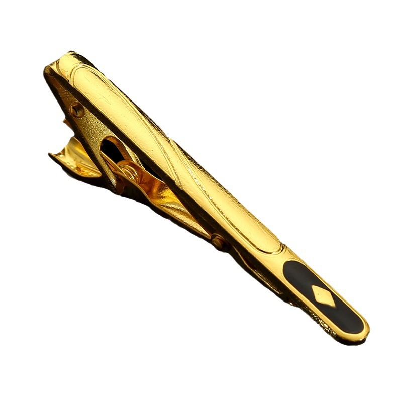 Picture of Men's fashion business simple trendy pure metal tie clip geometric high-end men's personalized suit accessories collar clip