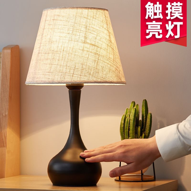 American Table Lamp Retro Bedside Lamp Hotel Engineering Bedroom Table Lamp Office Study Led Lamp Eye Protection Simple Night Light