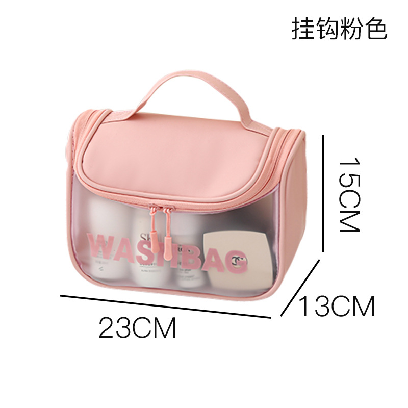Picture of Waterproof Wash Bag Large Capacity Travel Cosmetic Storage Bag High-grade Sense Portable Transparent PVC Wash Bag for Women