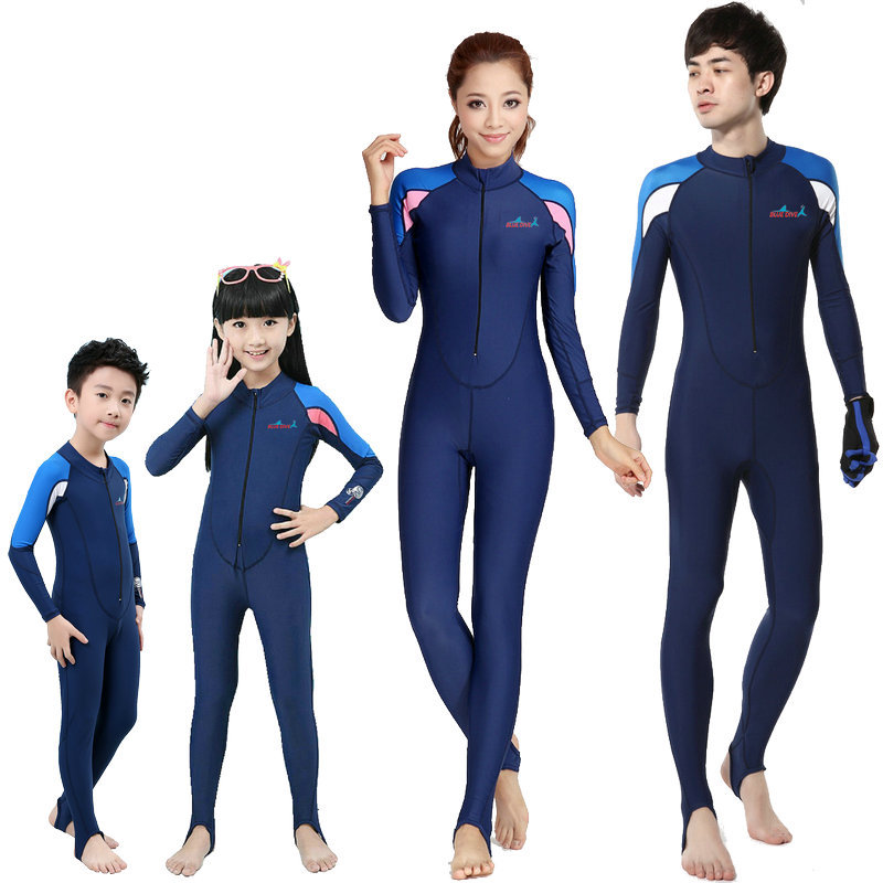 Adult one-body swimsuit long-sleeved trousers full-body sunscreen quick-drying breathable surfing snorkeling men's and women's couple diving suit
