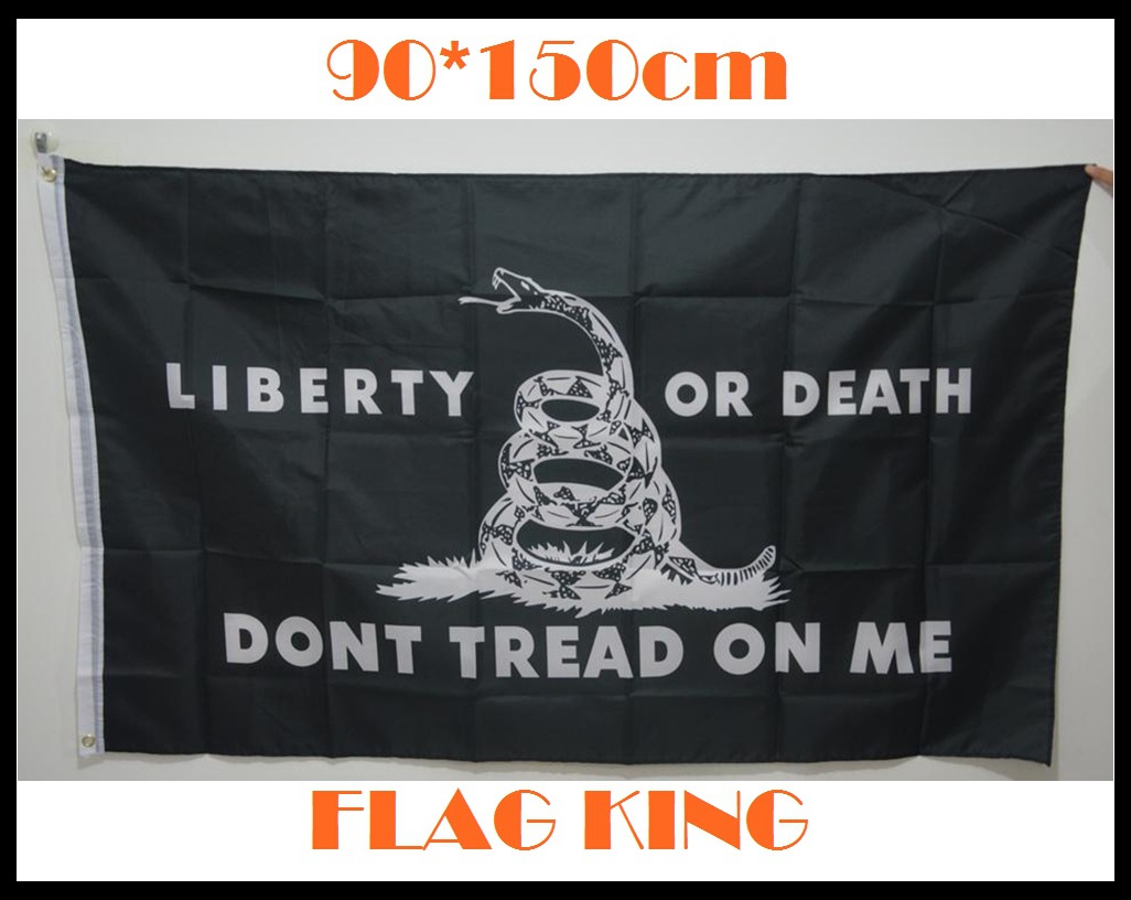Black Snake 90 * 150cm 3 * 5ft don tread on me flag Gadsden Gadsden