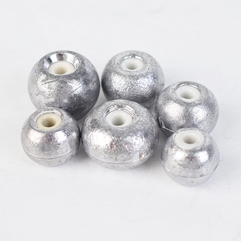 Picture of Factory wholesale fishing gear supplies ceramic abacus bead lead pendant bullet swivel lead pendant heart does not hurt the line lead pendant