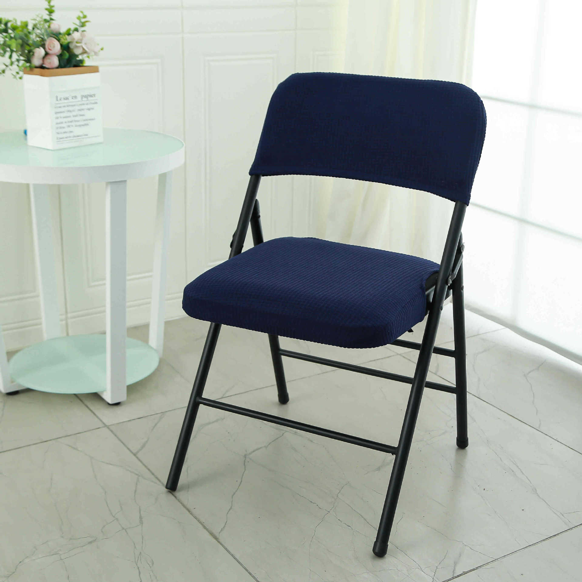 Casual Modern Household Foldableing Chair Cover Universal Office Hotel Split Elastic All-Inclusive Dining Table Stool Cover