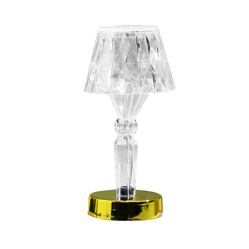Picture of Crystal table lamp projection lamp atmosphere lamp Net Red Diamond lamp bedroom ins romantic bedside lamp LED lamp night light