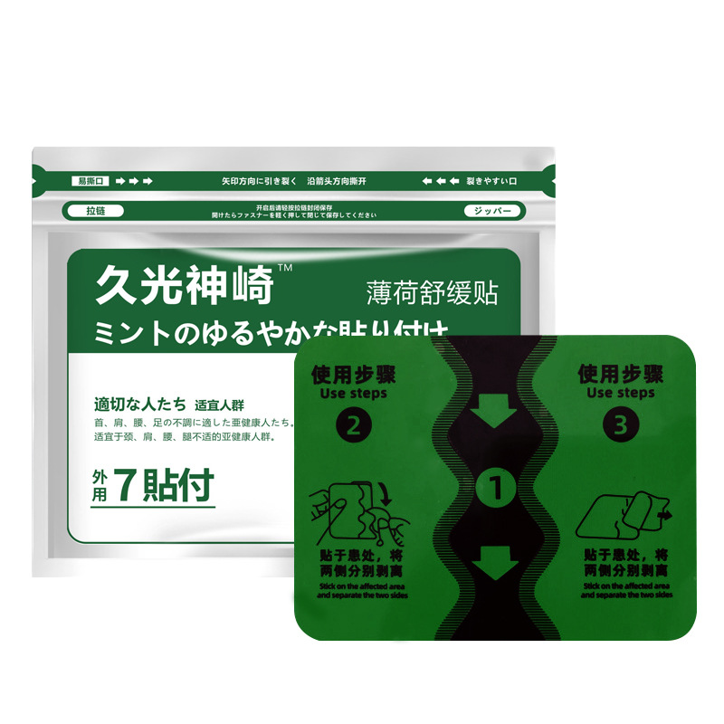 Picture of Four-Sided Elastic Cloth Japanese Plaster Patch Jiuguang Cervical Spine Patch Analgesic Plaster Jiuguangyang Plaster Patch Oem Processing Wholesale