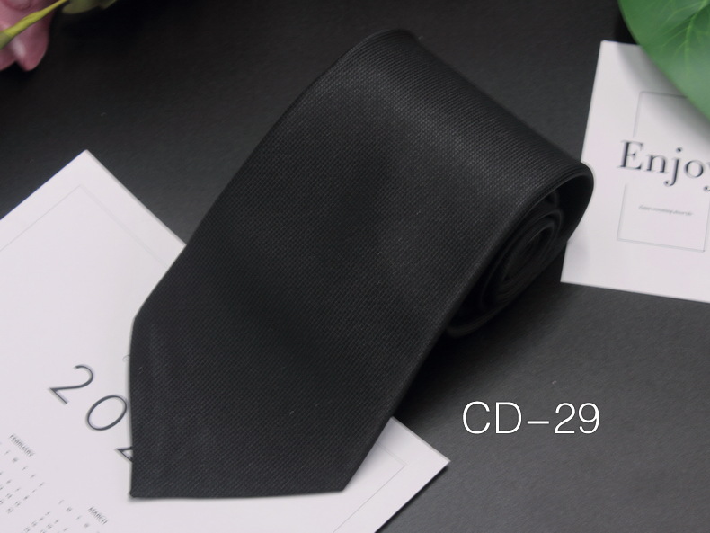 Picture of Manufacturer in stock men's business tie 8cm hand-punched professional formal wear interview striped tie men's Jacquard polyester silk