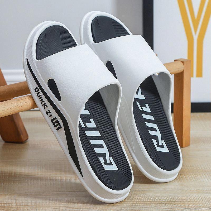 Picture of Slippers men's outer wear platform indoor home odor and non-slip home bath couple sandals women summer