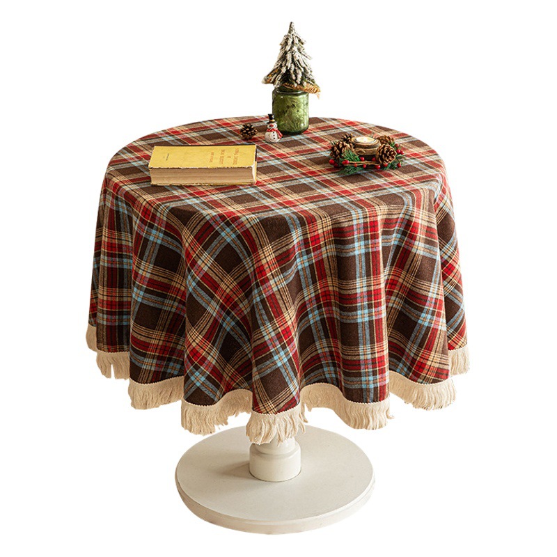 New cross-border US Christmas holiday lace cover cloth party party upholstery atmosphere table cloth cushion
