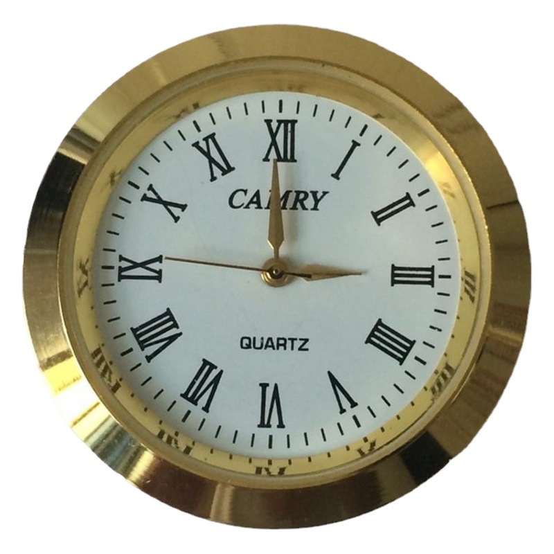 Crystal Clock Head 36mm Inlaid Watch Head Craft Watch Movement Metal Clock Gall Desk Calendar Quartz Movement Watch