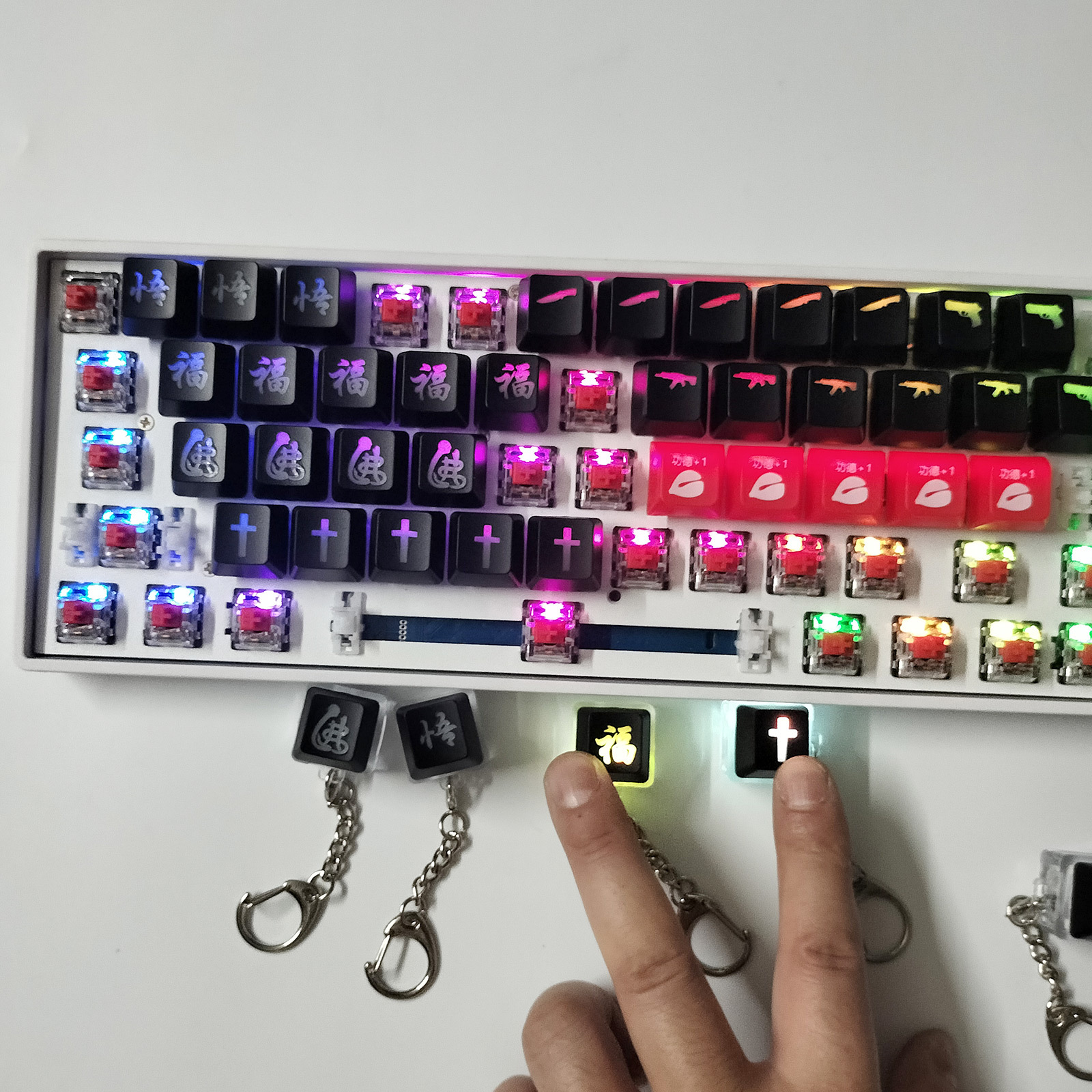 Picture of ABS Radium Carving Side Transparent Russian/Transparent Zhuyin/Swedish ESC Personality Keycap Mechanical Keyboard Injection Keycap