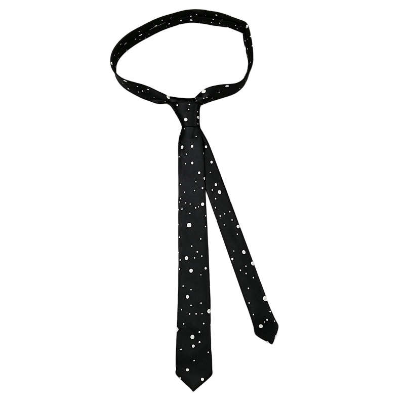 Picture of Zebra Leopard Print Love Poker Letters 5cm Matchinging Shirt Ins Student Tie Unisex Versatile Can Be Customized