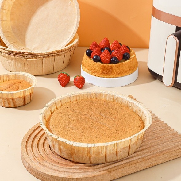 Basque Oil Paper 4/6/ 8inch Fold-Free Paper Tray Mold Baking Dessert Oil-Proof Packaging Cake Cutting Pad Paper