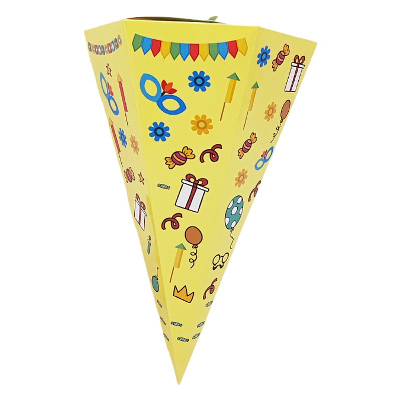 Hot-selling large size cone gift box pointed cone wedding candy packaging box party party gift box wedding candy box