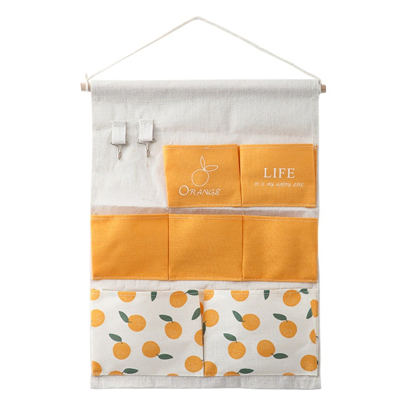 Wall storage bag dormitory mobile phone bag key hanging fabric storage door storage artifact manufacturers wholesale