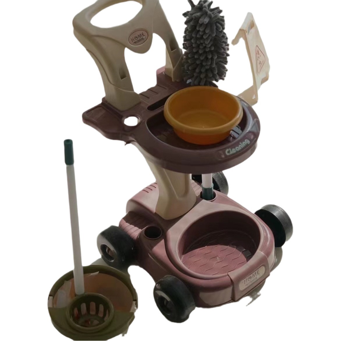Cross-border children's cleaning tools trolley suit broom dustpan toy broom mop cleaning role play