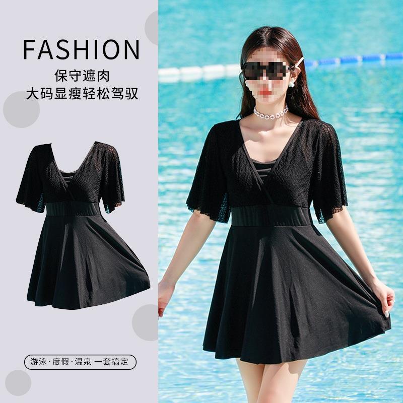 Swimwear Summer Swimsuit Belly Covering Slim-fit Flat-angle Tour Conservative Holiday plus size Swimsuit Women's 2023 Hot Spring Skirt