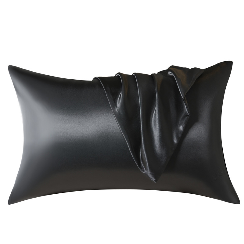 Picture of Foreign Trade Amazon Cross-Border Solid Color Satin Imitation Silk Pillowcase Silk Pillowcase Pocket Pillow
