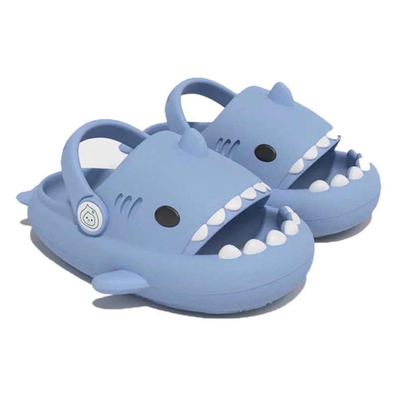 Shark Children's Slippers Summer Wear Anti-collision Boys Cartoon Cute Non-slip Slippers Baby Children's Hole Shoes Women