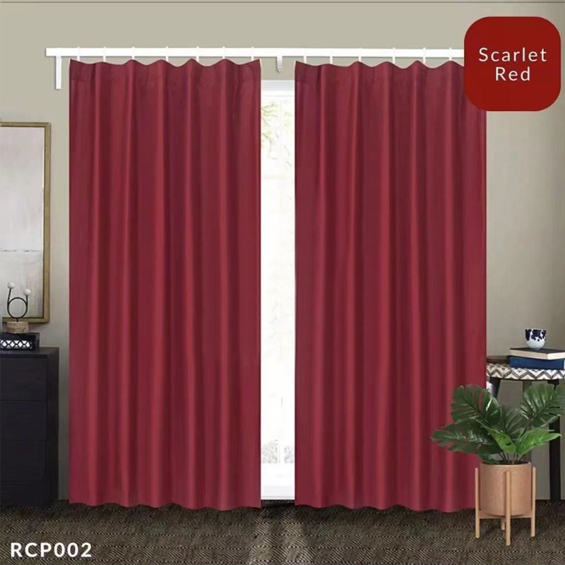 Picture of Cross-Border Southeast Asian Curtain Fabric, Polyester Window Screen, Hook-Style Curtain Fabric, Blackout and Sunshade Wholesale, Modern and Simple