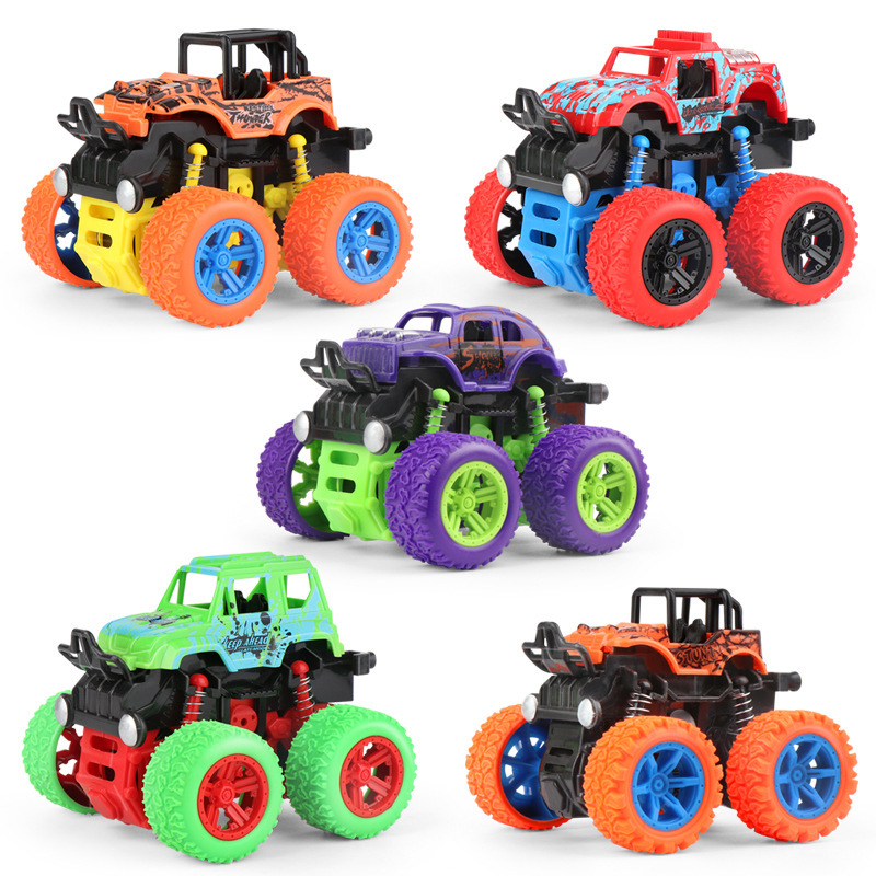 Picture of Children's Rotating Four-Wheel Drive Off-Road Vehicle Inertia Pull-Back Car Boy Model Toy Night Market Stall Gift Competition Version