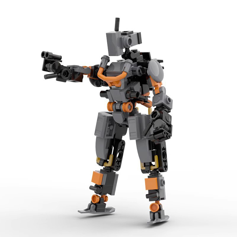 Assembled building blocks mini Agent Orange mecha robot model MOC compatible with Lego creative assembling series