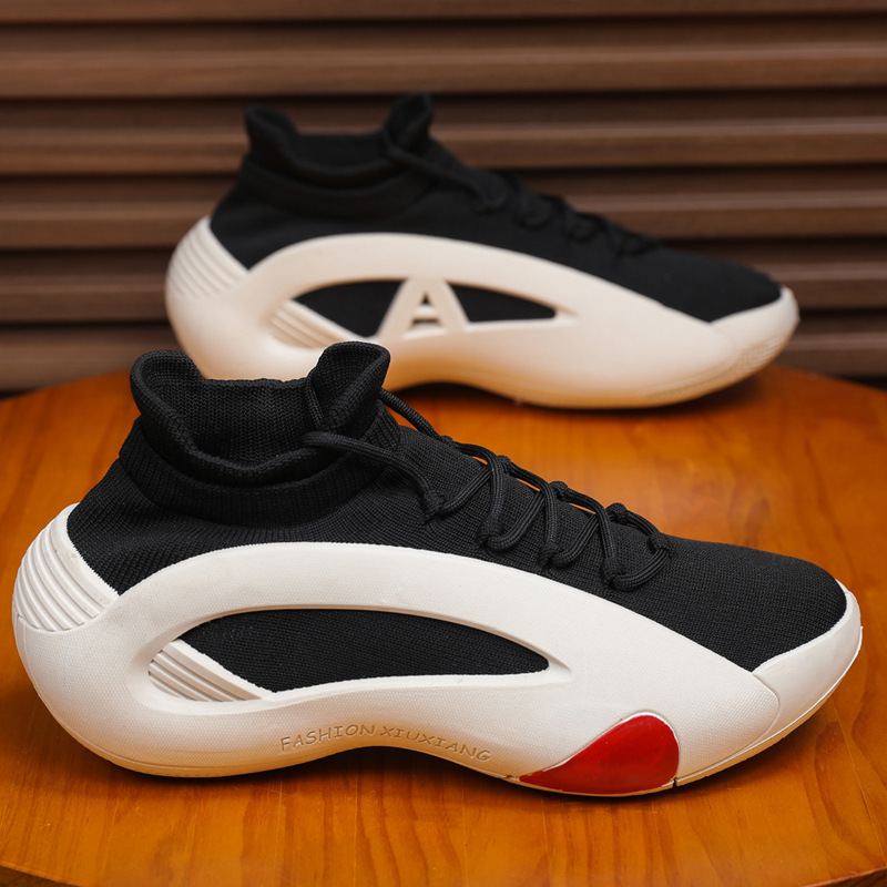 Men's Sports Shoes 2025 Autumn New Men's Shoes Fly Woven Breathable Casual Running Shoes Cross-Border Wholesale Men's Shoes