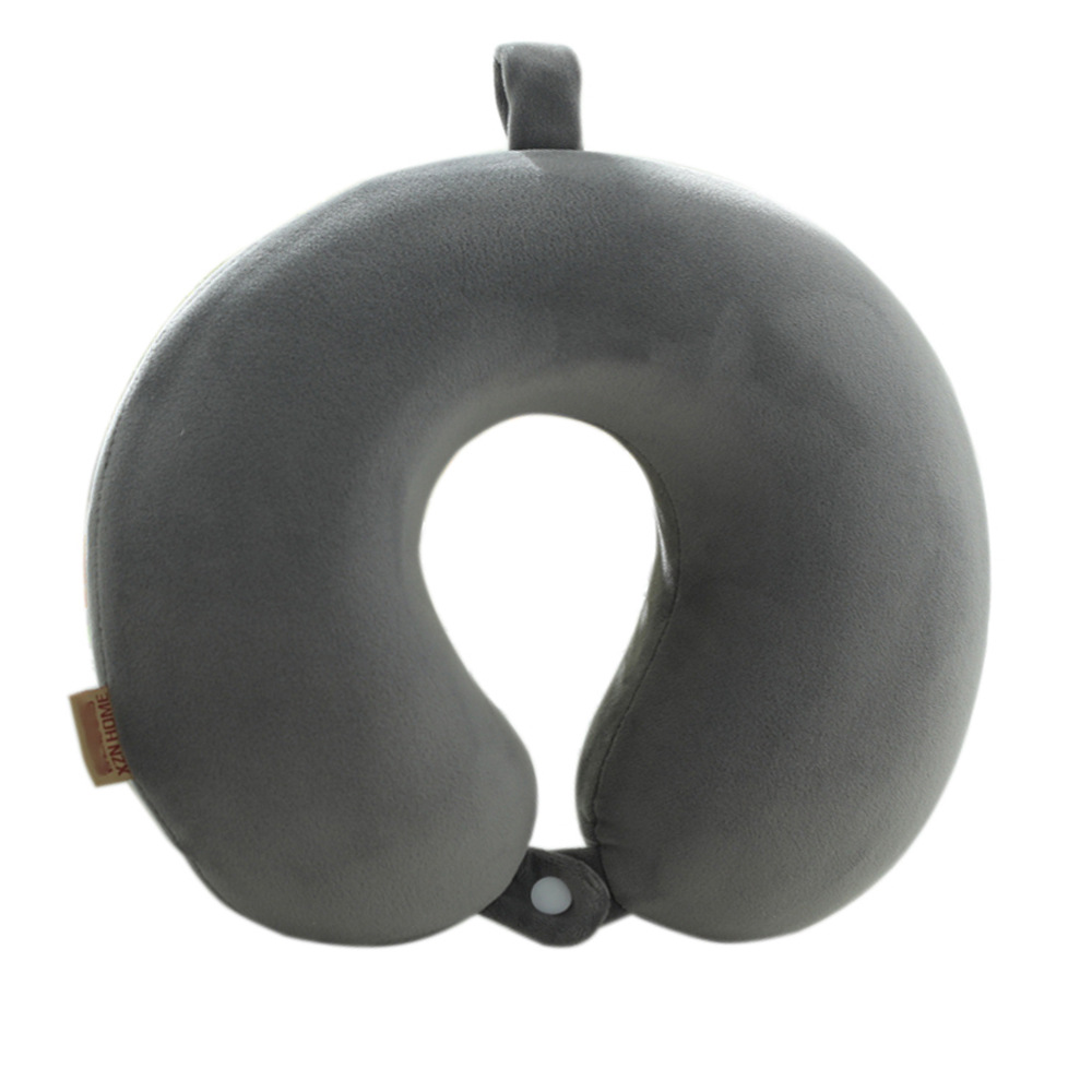 Picture of Memory pillow U-shaped pillow travel neck pillow U-shaped neck pillow LOGO embroidery U-shaped monochrome solid color memory foam U-shaped pillow