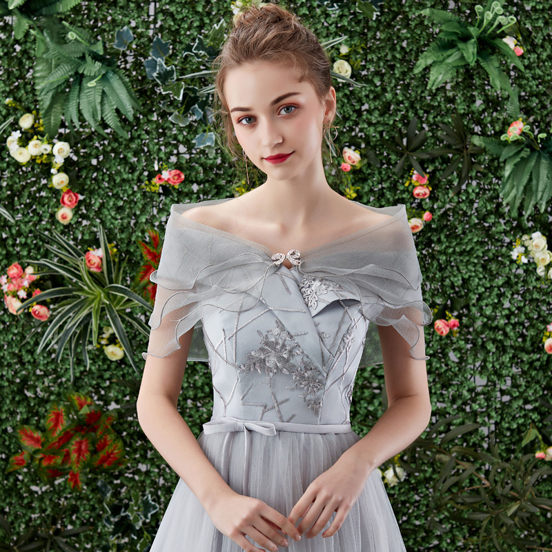 Picture of Wholesale Bridal Yarn Shawl Wedding Dress Arm Covering Mori Wedding Dress Cyber Celebrity Shawl Thin Off-shoulder Banquet Women
