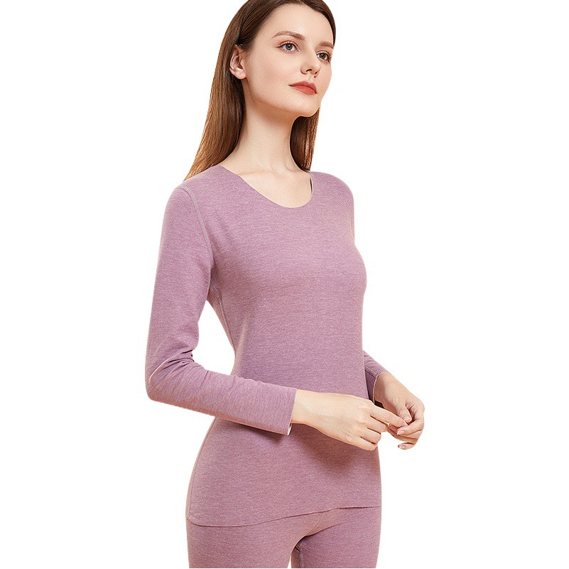 Picture of 2024 new winter cashmere silk thermal underwear suit men's bottoming shirt autumn pants ladies suit wholesale