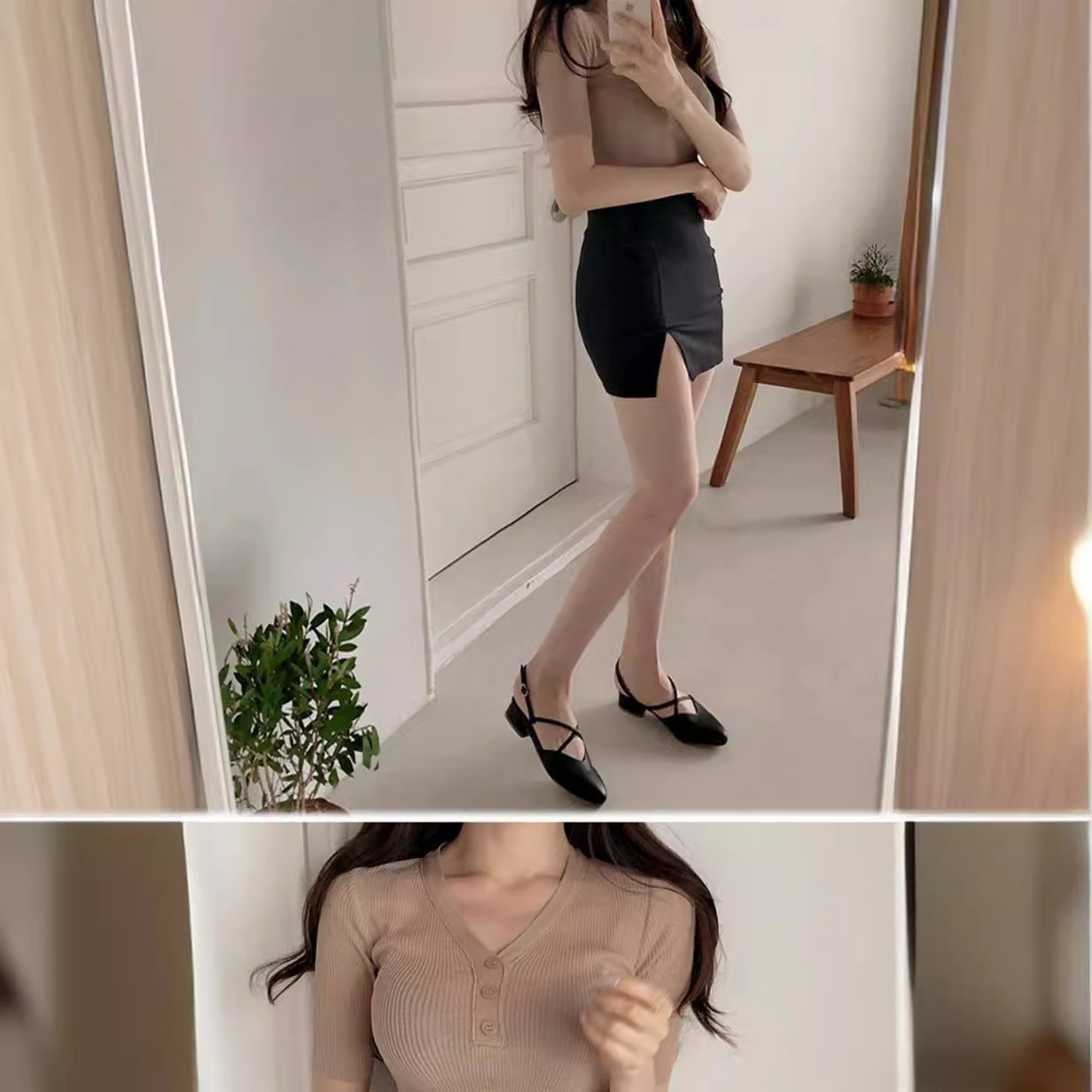 2023 New Black Hip Skirt Summer High Waist Super Fire Skirt Split OL Skirt Sexy Short Skirt
