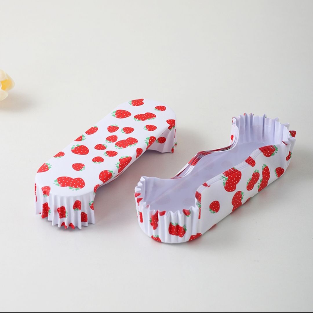 Picture of [100 PCs] Bread Paper Tray Cake Base Pineapple Paper Tray Paper Cup Film Baking Paper Tray Bread