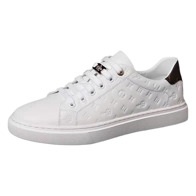 2025 Autumn New Sneakers Men's Casual Sports McQueen Shoes Thick Sole European Station All-match Soft Leather White Shoes Men's Trendy