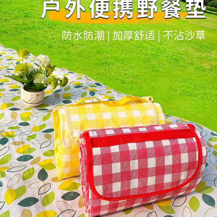 Picnic Mat Thickened with Aluminum Mold Moisture-Proof Outdoor Picnic Camping Beach Tent Waterproof Lawn Mat Portable Outing