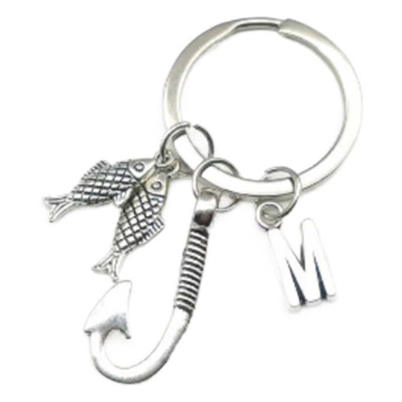 Boatman, fish, fish hook keychain keychain keychain pendant gift for fishing lovers