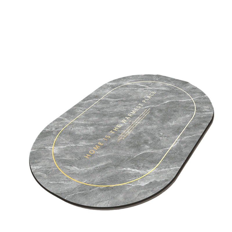 Picture of Diatom mud bathroom absorbent quick-drying marbling floor mat household bathroom wash basin non-slip floor mat