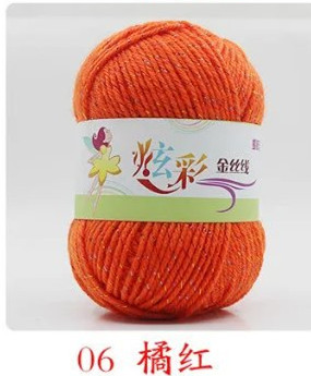 Picture of Acrylic plus color silk thread three color wool bright silk acrylic thread handmade DIY line cross-border foreign trade supply manufacturers wholesale