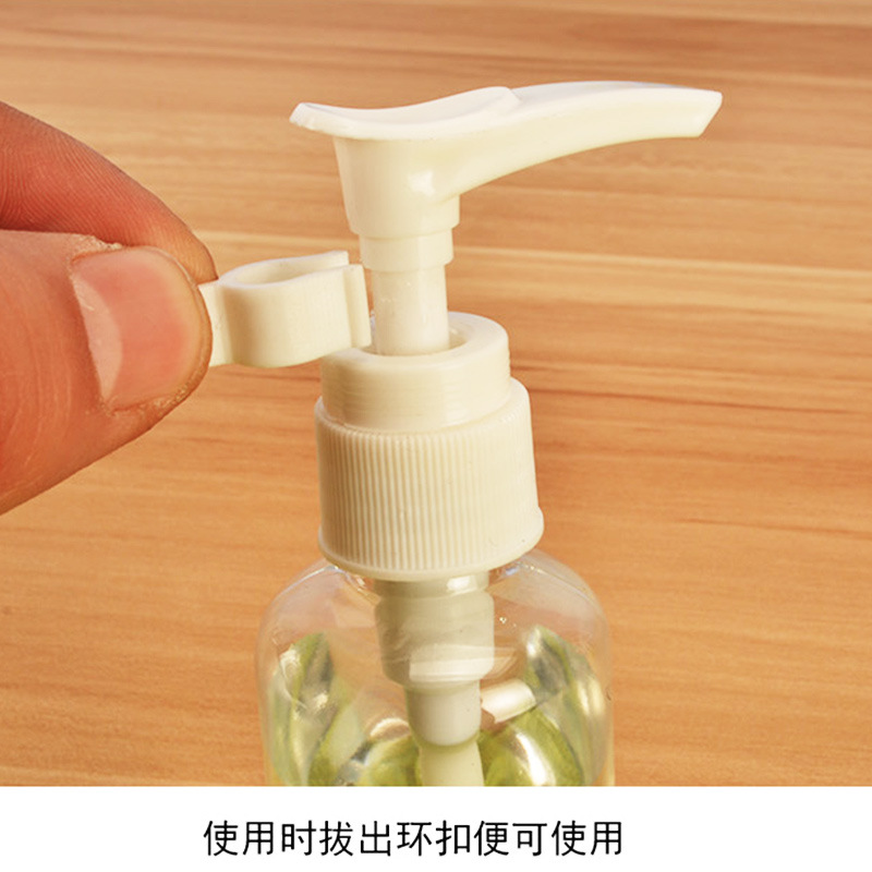 Picture of PET Transparent Pump Bottle Emulsion Press Bottle PET Transparent Plastic Squeeze Bottle Clip Pump Duckbill Bottling