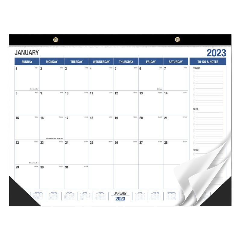 Picture of Extra Large English Version of the Wall Calendar Amazon's Popular Simple and High-Looking 26-27 Calendar Countdown Desktop Table