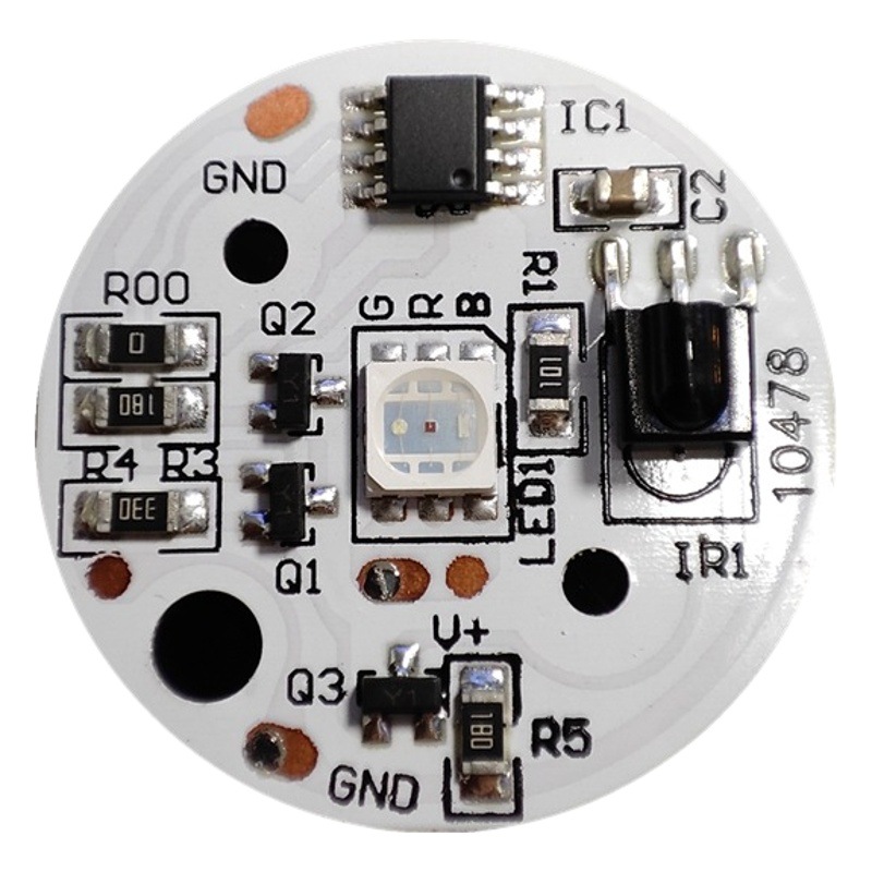 Low voltage colorful RGB lamp Board 5V lamp board beech wood lamp fish tank lamp remote control led light source board 31mm high brightness
