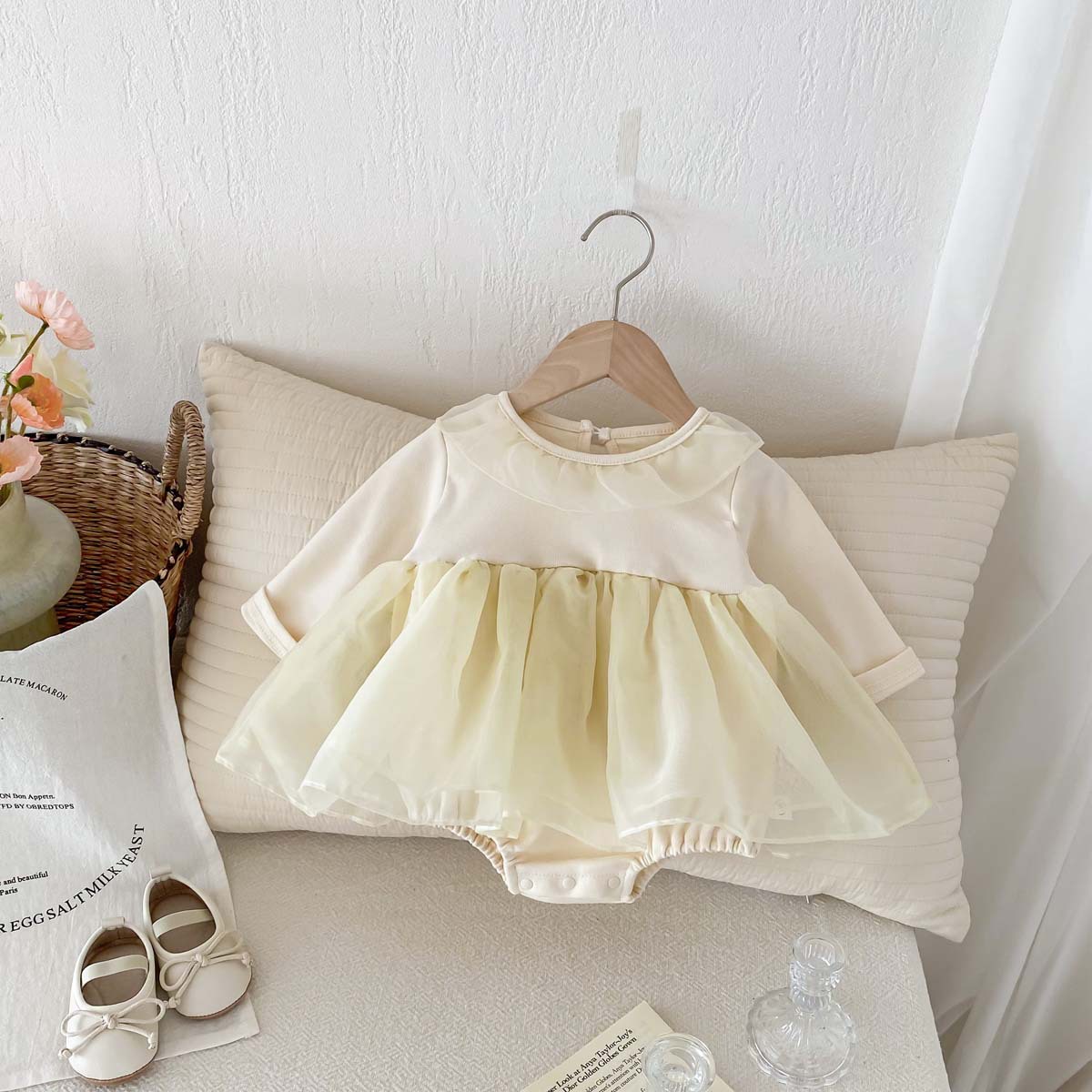 Spring New Kidsren's Korean Style Girls' Dresses, Autumn Style Princess Dresses, Baby Crawling Clothes, Baby Sweet Clothes