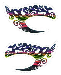 Picture of Smokey Eye Shadow Eyeliner Makeup Tattoo Sticker Suitable for Daily Parties Temporary Tattoos Can Be Used for 3-5 Days