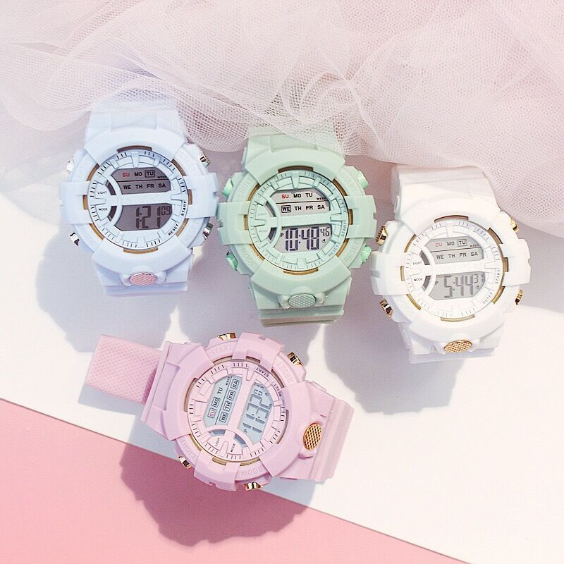 Matcha Green Watch Women's Ins Style Student Online Celebrity Unicorn Korean Style Simple Girly Heart Harajuku Electronic Watch