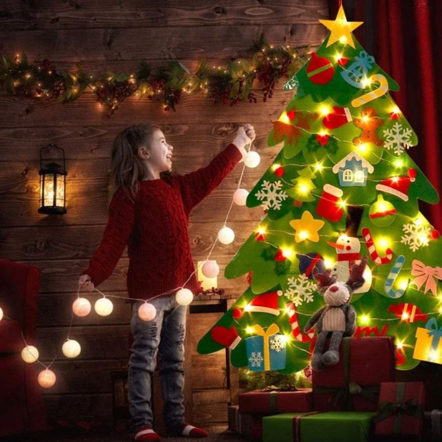 Cross-border DIY2023 new three-dimensional felt Christmas Tree Children's handmade educational Christmas pendant Christmas tree