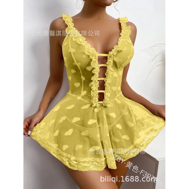 Foreign Trade Slip Skirt Sexy Underwear Women's Sexy Pajamas Clothing Transparent Nightgown Suit Temptation 781