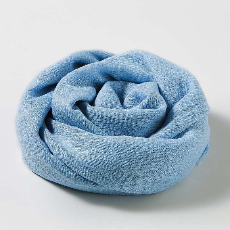 Picture of Solid Color Cotton and Linen Scarf Women's Artistic Sunscreen Scarf Scarf Beach Long Scarf Wholesale Japanese Scarf Advanced Sense