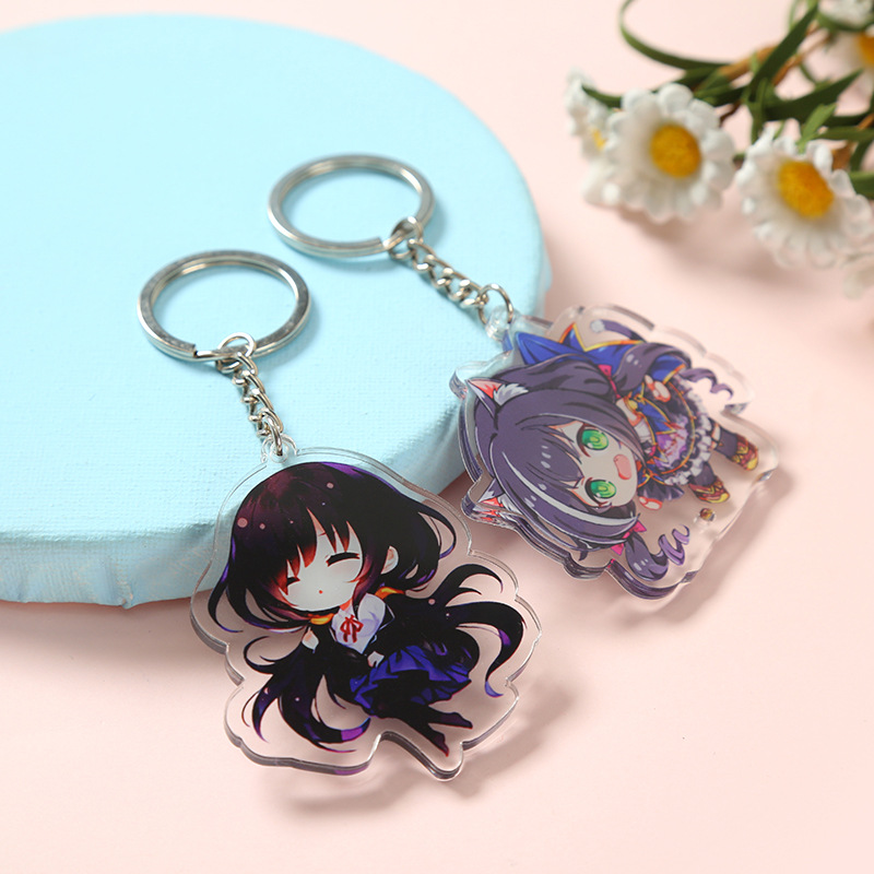 Picture of Acrylic Keychain Wholesale Creative Cartoon Animation Keychain Pendant DIY Star Peripheral Keychain