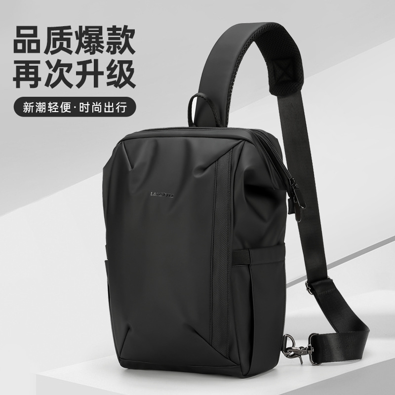 Men's Chest Bag Crossbody Bag Large Capacity Sports Travel Waterproof Shoulder Bag Functional Style Simple Casual Chest Backpack