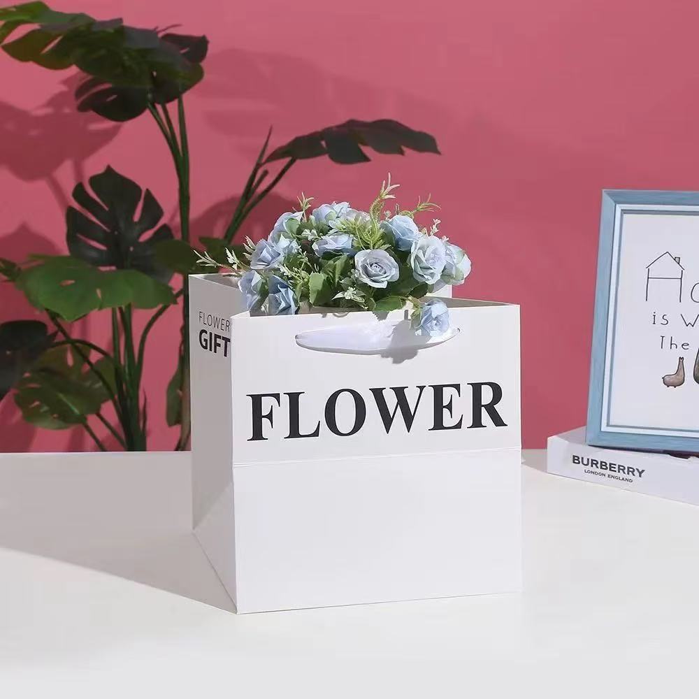 Internet Celebrity Bouquet Bag Flower Gift Flower Tote Bag High-End Flower Arrangement Gift Packaging Birthday Gift Bag Wholesale