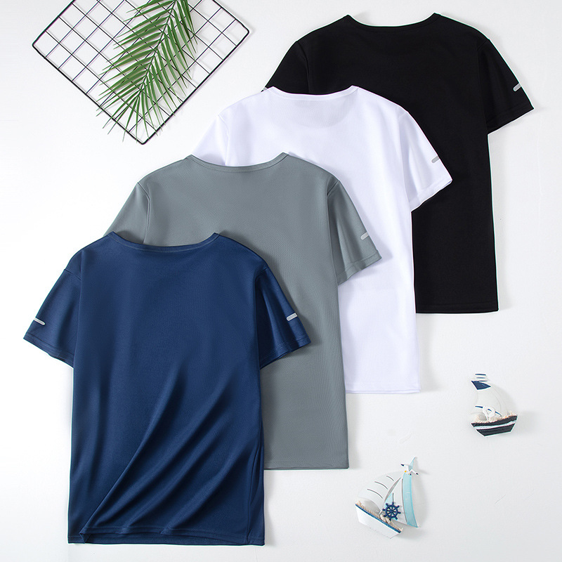 Picture of Overseas Cross-border Summer Children Parent-child Short-sleeved Children to Teenagers Multi-size Boys Quick-drying Sports T-shirt Big Children